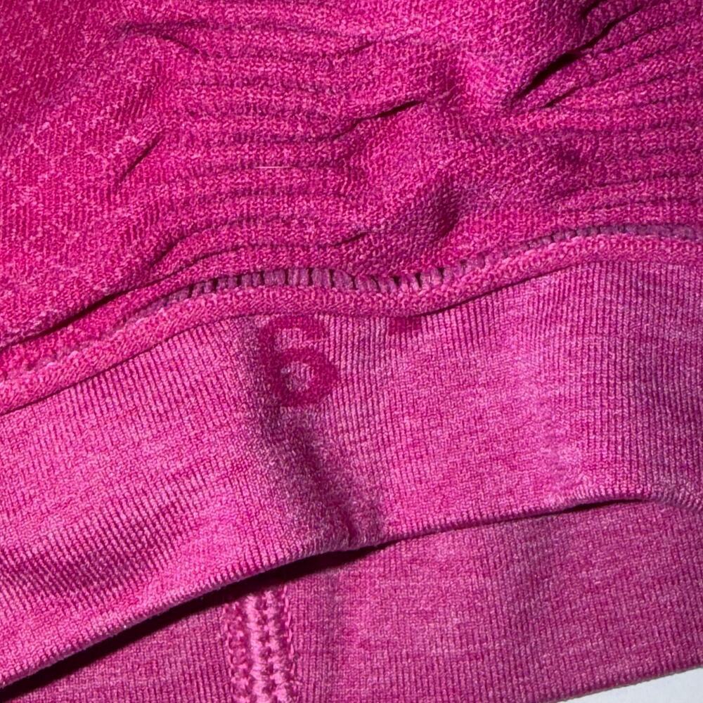Lululemon Seamless High-Rise Leggings Women’s Size 6 Magenta Berry Cropped - Picture 6 of 7